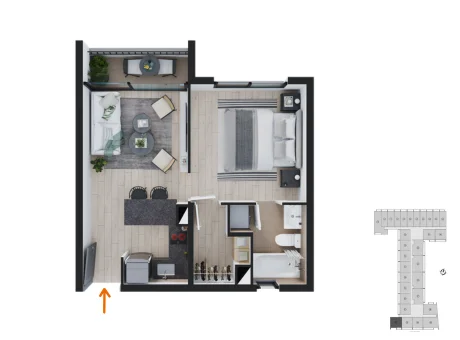 depto 1 dorm barrio republica