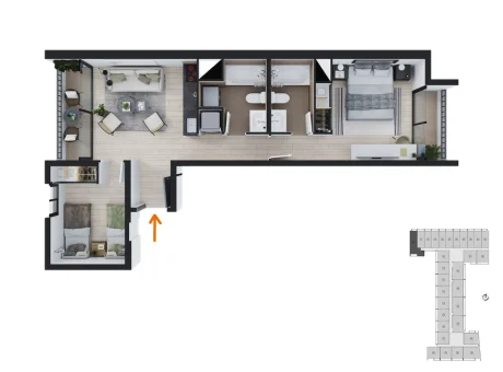 depto 2 dorm barrio republica