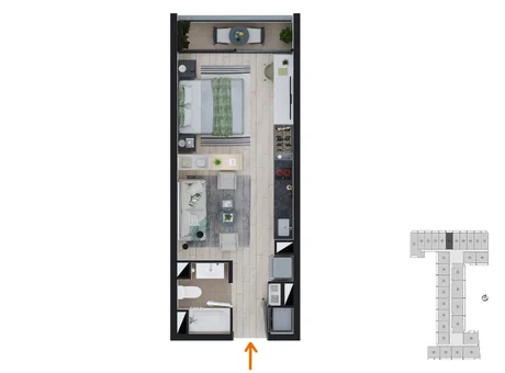 depto 1 dorm barrio republica